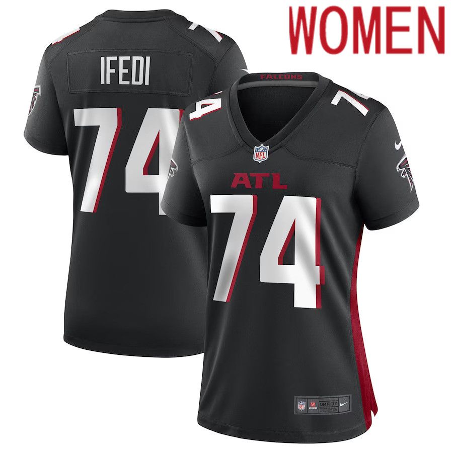 Women Atlanta Falcons 74 Germain Ifedi Nike Black Game Player NFL Jersey